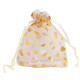 Organza Jewellery Bag 9x12cm heart - Peach-gold